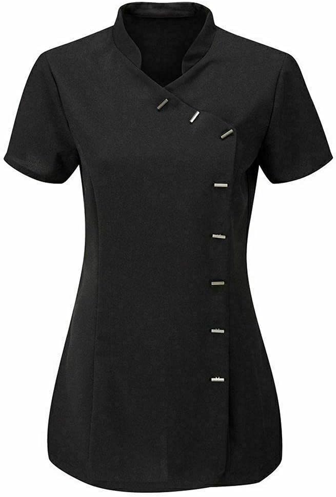 FASHION 7STAR Womens Cross Body Beauty Tuniek Top Kappers Spa Massage Therapeut Gezondheid Werk Nail Salon Uniform