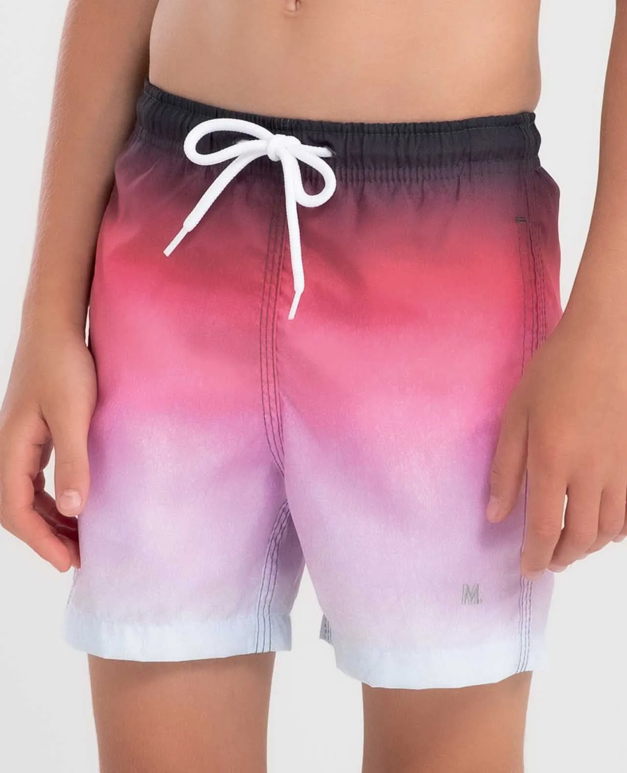 Short Praia Infantil Estampado Degradé Rosa