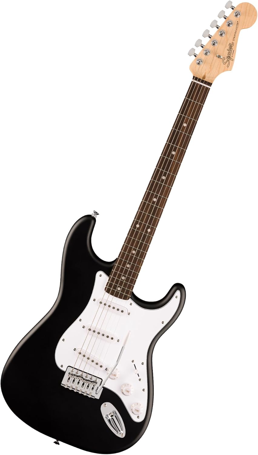 Fender Squier Debut Series Stratocaster Chitarra Elettrica, Chitarra per Principianti, con garanzia di 2 anni, Nero