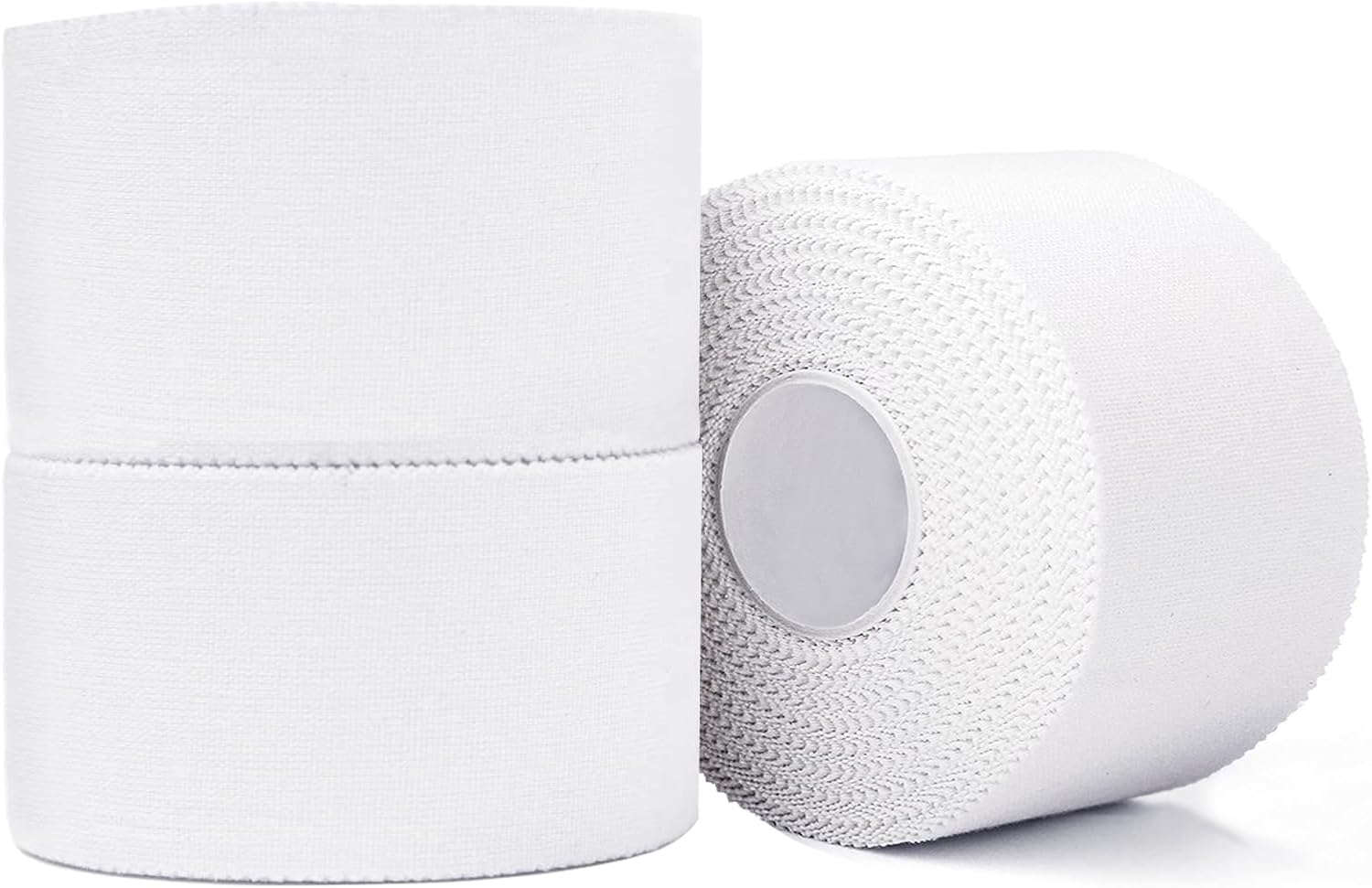 ADMITRY 3 rullar sporttejp, 3,8 cm x 10 m vit tejp sport tejp, fingertapet, allergivänliga tejp medicinska tejp för fotboll volleyboll klättring björn