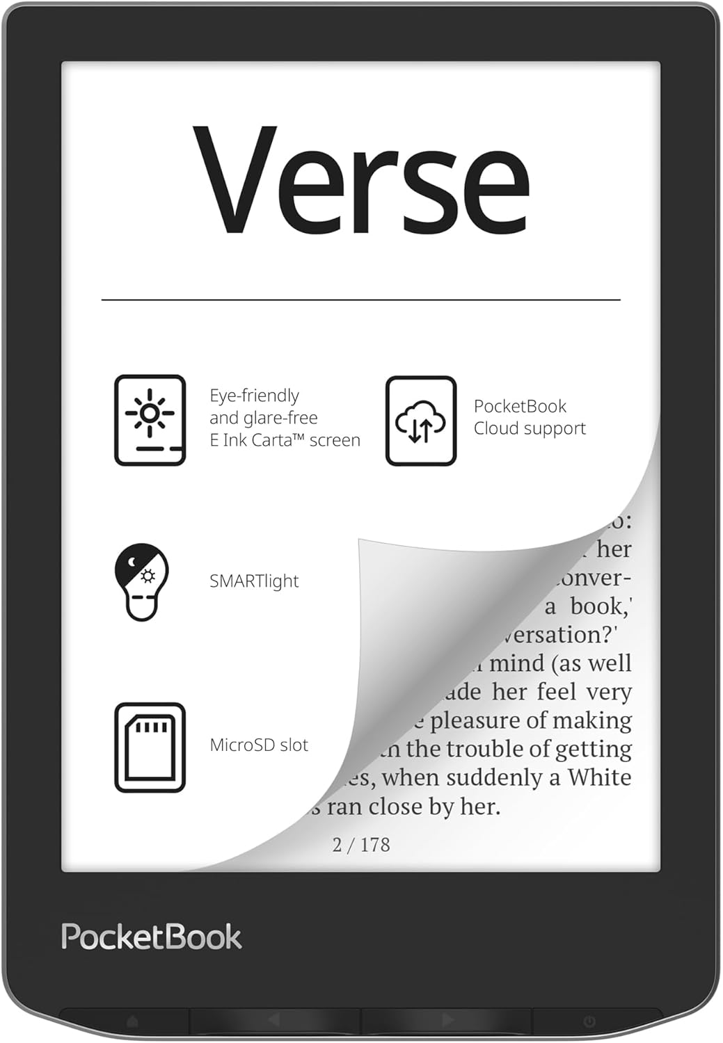 PocketBook eReader - Verse - Mist Grey