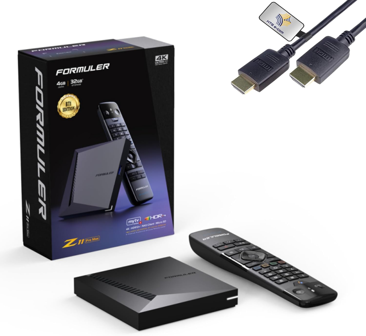 Formuler Z11 Pro MAX 4K BT1-editie, Android 11 OTT mediaspeler, 4K UHD HDR10+ smart OTT IP Media Streaming-Box, WLAN, BT afstandsbediening, Widevine L1 ondersteuning, MYTVOnline3 app, HTS e-com