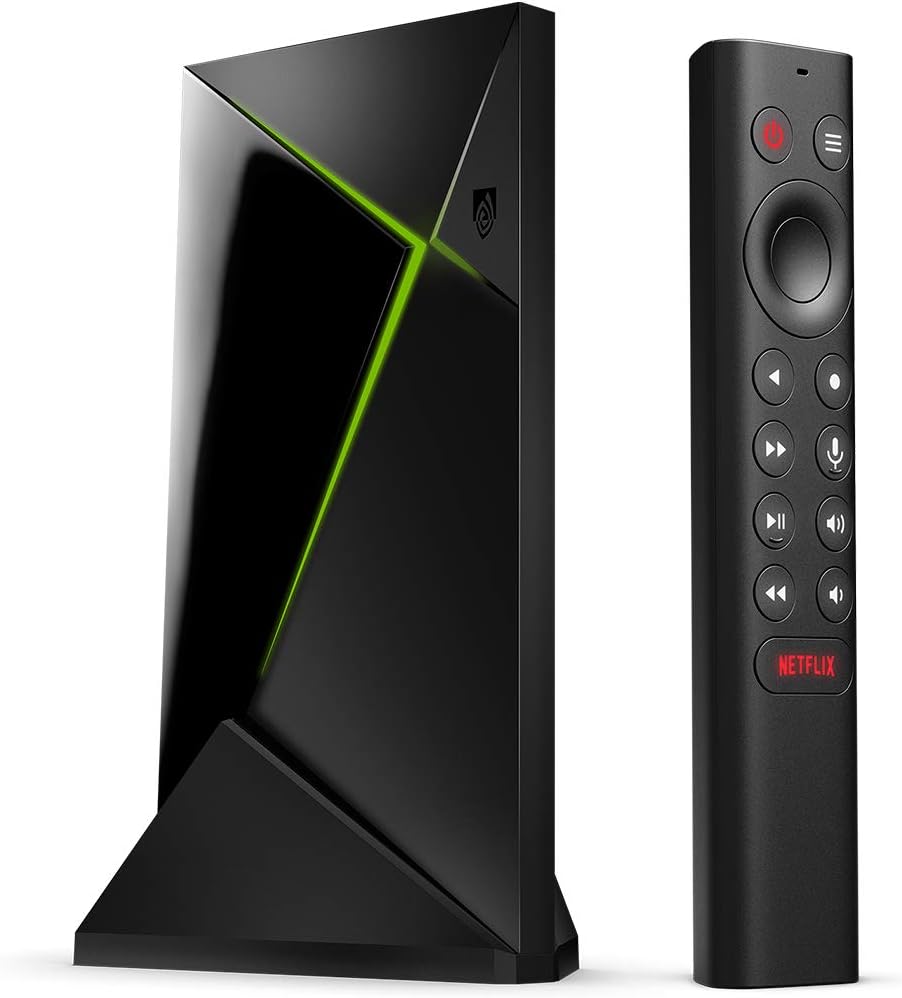 NVIDIA SHIELD Android TV Pro Streaming Media Player, film in 4K HDR, sport dal vivo, Dolby Vision-Atmos, upscaling potenziato da IA, GeForce NOW cloud gaming, Google Assistant integrato