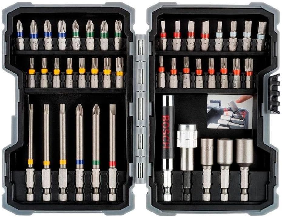 Bosch Professional 43-delige schroefbit en dopsleutelset (PH-, PZ-, zeskant-, T-, TH-, S-bit, accessoires boormachine en schroevendraaier)