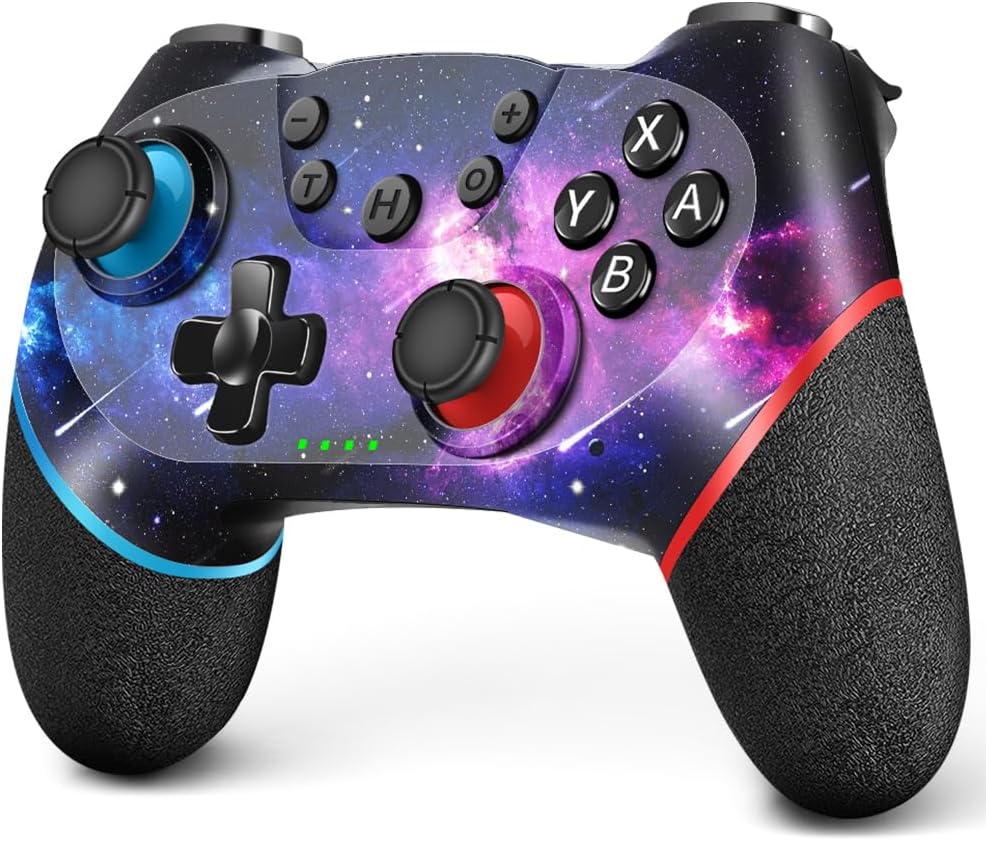 Controller per Switch per Switch/OLED/Lite/PC con funzione sveglia con un solo tasto/doppia vibrazione/Pulsante Programmabile/Joystick di Hall (galassia)
