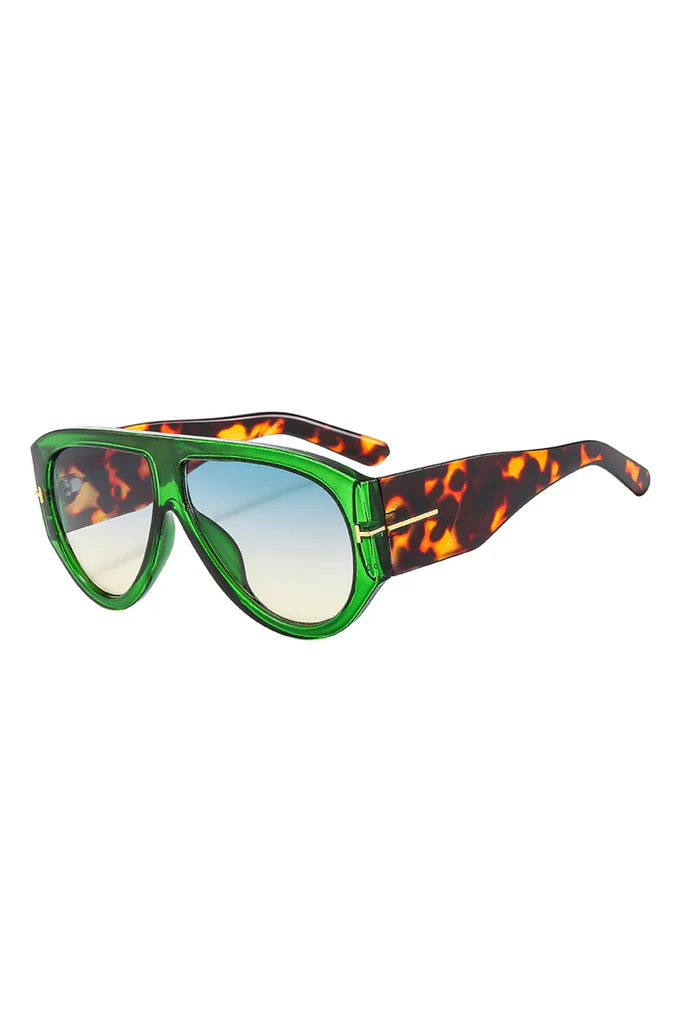 Leopard Print Frame Sunglasses