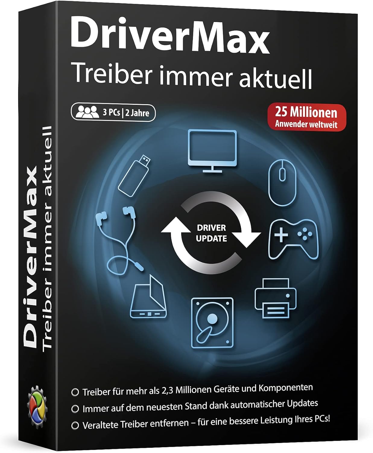 DriverMax - Treiber immer aktuell halten für Windows 11, 10, 8.1, 8, 7 3 PCs - 2 Jahre Laufzeit