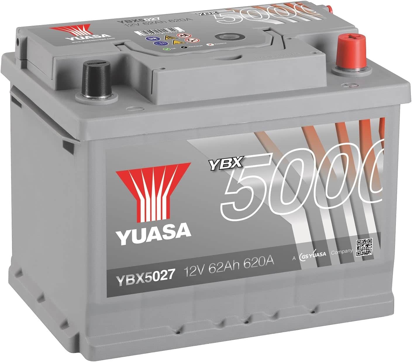 YBX5027 Yuasa Silver Hoge performantie Autobatterij 12V 65Ah HSB027