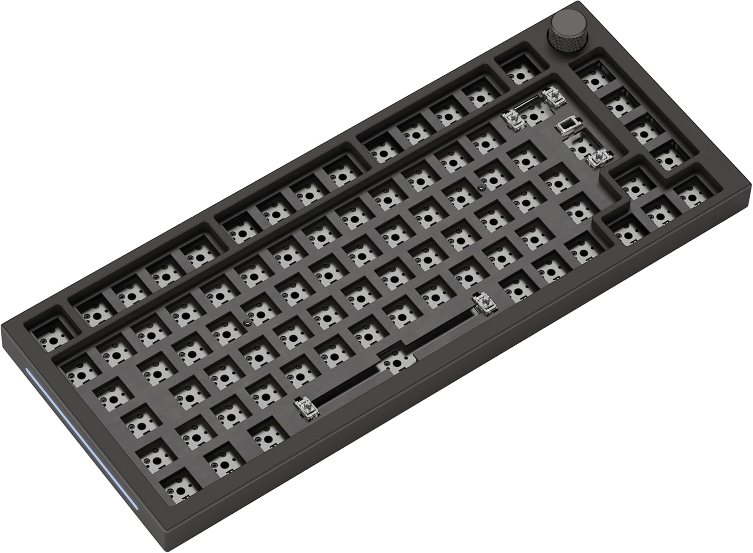 Glorious Gaming GMMK PRO 75% Barebones (solo carcasa) - Teclado gaming mecánico modular, TKL, carcasa de 1,5 kg, RGB, personalizable, switches de 5 pines, distribuciones internacional / ISO - Negro