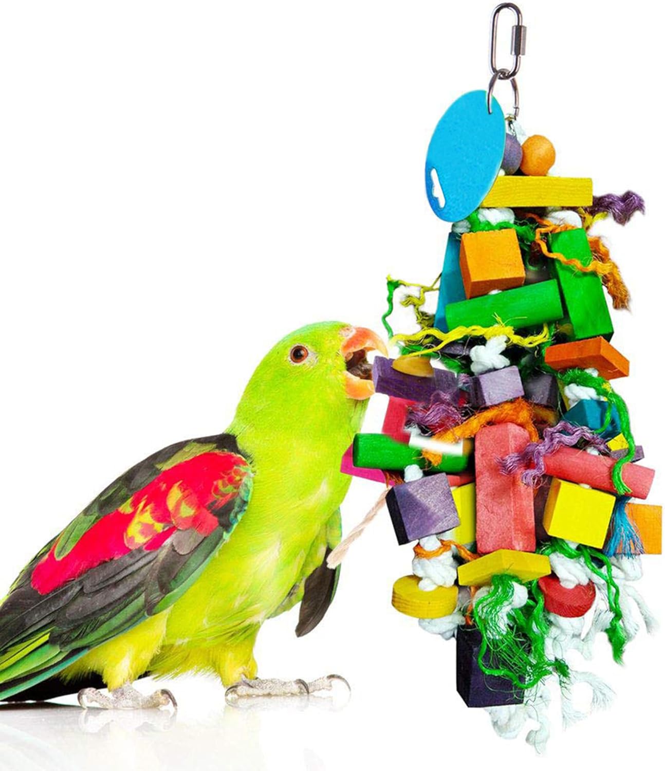 SunGrow Juguete masticable para pájaros, Bienestar físico y psicológico de Tus Loros, Mantiene los Picos recortados, previene Que Las Plumas se mantengan limpias.