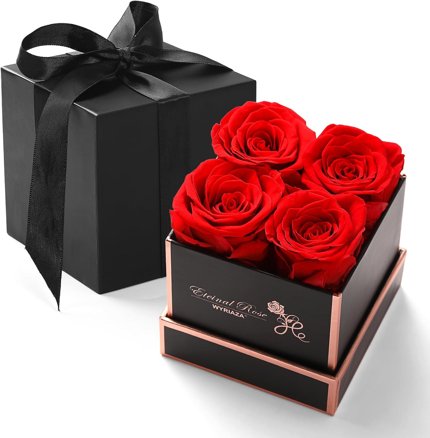 WYRIAZA Rosa Stabilizzata Vera Regalo Donna - Rosa Eterna Idee Regalo Mamma Natale Moglie Natale Donna Regalo Festa della Mamma Regalo San Valentino per Lei Regalo Mamma Compleanno Fidanzata