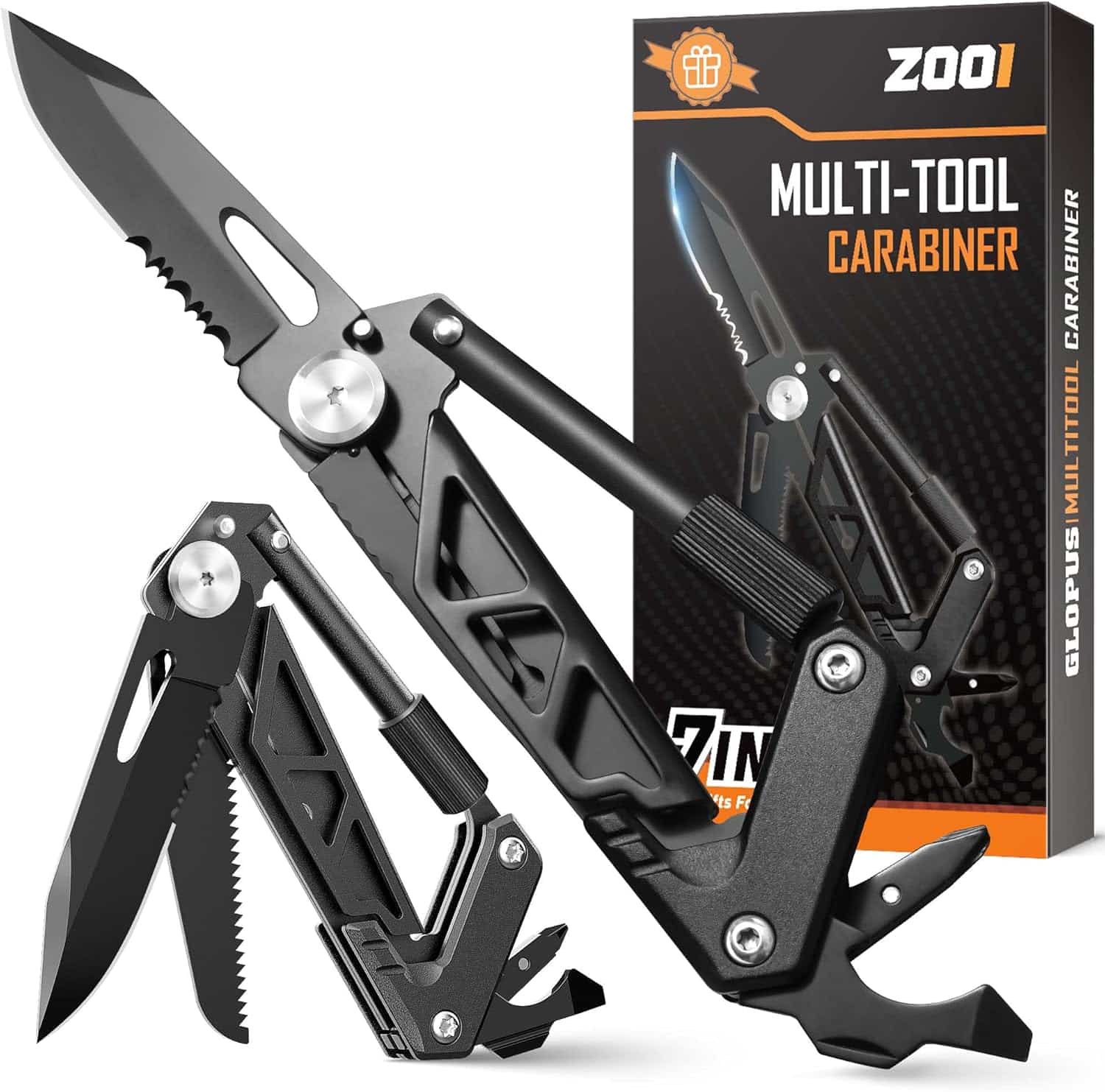 ZOOI Regalos Originales para Hombre, 7 en 1 Multiherramienta Camping Accesorios, Regalos para Hombre, Regalos Originales Hombre, Gadgets Tecnologicos, Regalo Hombre Cumpleaños, Regalo Dia del Padre