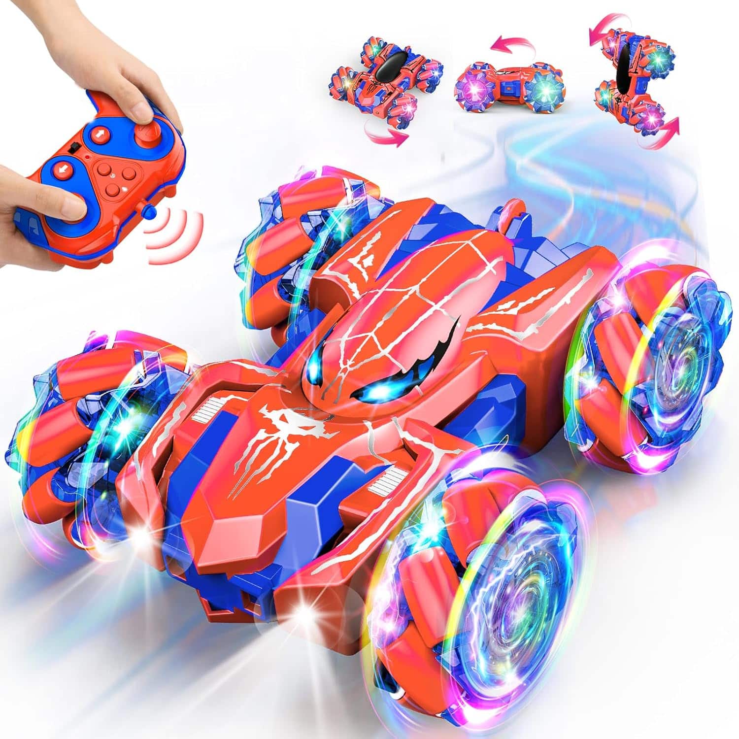 Remote Controlled Car from 3-10 Years, Spider Toy, Easter Gifts, Children's Toy from 3 4 5-9 Years, Boy RC Car Gift, Boy 3-9 Gifts for Children, Outdoor Games