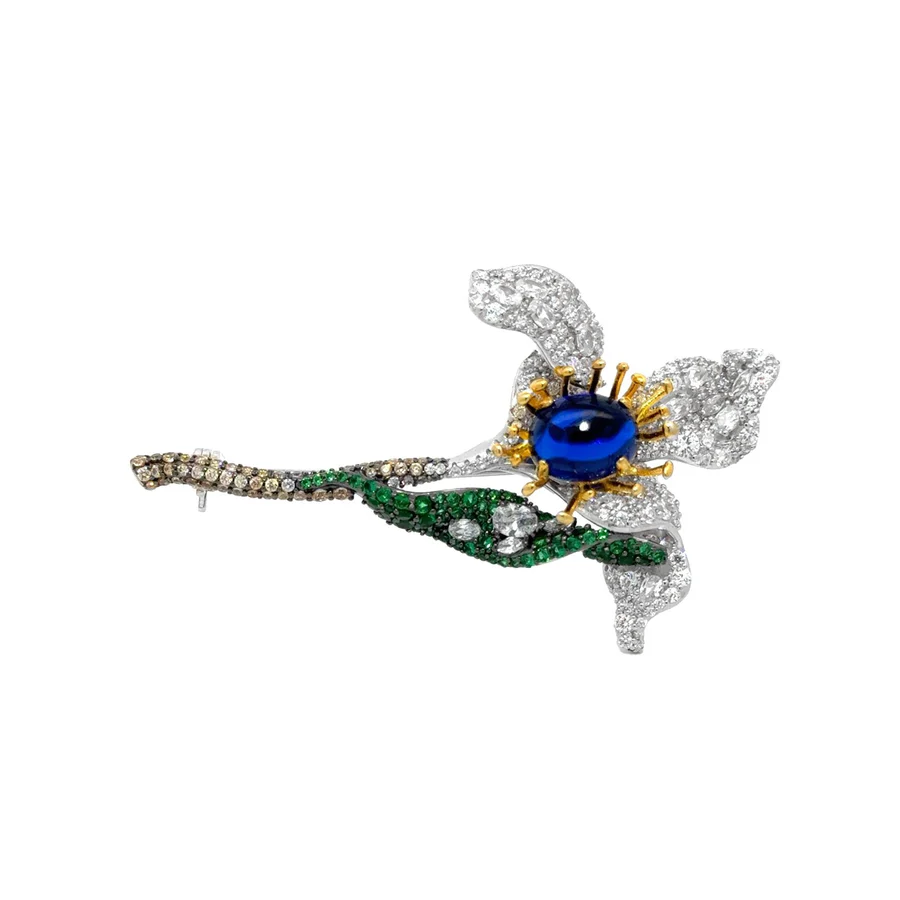 Magic Flower Silver Brooch