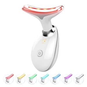 Red Light Therapy Wand Face Neck Massager White | Red Light Therapy for Face and Neck 7 Color Led for Skin Care