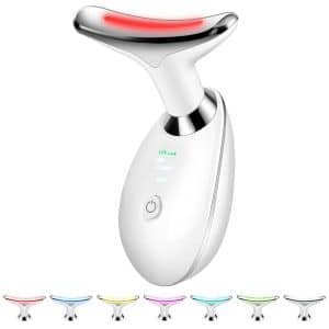 Face and Neck Massager Tool 7 in 1 Color Red Light Therapy Wand for Skin Care