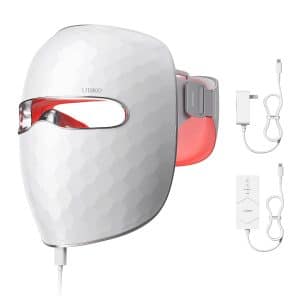 Ulike ReGlow LED Light Therapy Mask Red Light Therapy for Face 4 Modes with Red Blue Yellow Infrared Red Lights for Reduce Acne Anti Aging Eye Protection 272 Beads Remote Control
