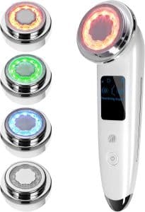 Face Massager Electric Face Lifting 4 in 1 Facial Massager Anti Aging Skin Tightening Firming Skin Care Tools White