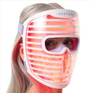 iRestore Red Light Therapy for Face Anti Aging LED Face Mask for Youthful Radiant Skin with Reduced Wrinkles Fine Lines Red Blue Infrared Therapy Mask Facial Skincare Device with 360 LEDs