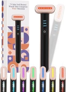 Acne Light Therapy Wand Red Light Therapy for Face Microcurrent Facial Device True Beauty Glow Facial Massager Lymphatic Drainage Massager Face