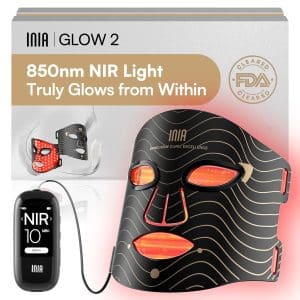 Red Light Therapy Mask for Face 4 Light Modes with 850nm NIR Red Blue LED Light Therapy 2600mAh Rechargeable LED Face Mask for Anti Aging Skin Firming Radiant Glow at Home