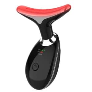 Red Light Therapy for Face and Neck 7 Color Light Based Facial Massager Portable Skin Care Tool Black