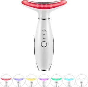 7 in 1 Red Light Therapy for Face and Neck Face Neck Massager for Daily Skin Care Routine