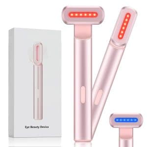 4 in 1 Light Therapy WandRed Light Therapy for Face and Neck Microcurrent Facial Device for Anti Aging Face Eye Massager Skincare 2 Colors led Light