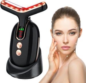 Facial Massager Red Light Therapy for Face Neck Skin Face Wand Tool TENS L E D Facial Beauty Device Portable at Home Face Tool for Skin Care