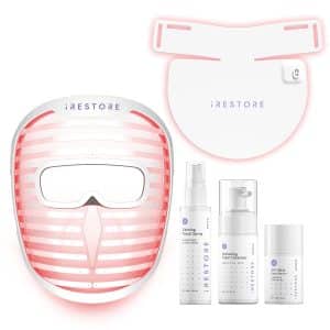Illumina LED Face Mask Neck Chest Anti Aging Mask and Skin Care Trio Ultimate Skin Care Bundle for Anti Aging and Glow