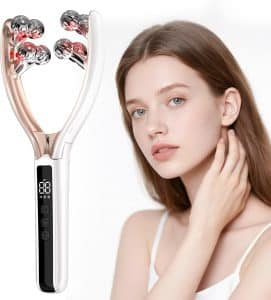2025 New Microcurrent Facial Slimming Massager Red Light Therapy for Face and NeckVibrating Facial Massager with Thermals for Wrinkles Double ChinFirming and Lifting