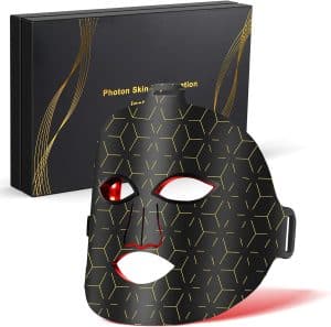 Red Light Therapy for Face 2025 Upgraded 8 Modes Portable Led Face Mask Light Therapy with Remote Near Infrared 850nm Wavelength with Timing Function for Anti Aging Skincare at Home Travel