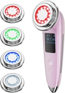 Face Massager Electric Face Lifting 4 in 1 Facial Massager Anti Aging Skin Tightening Firming Skin Care Tools Pink2