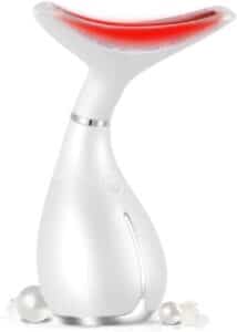 Face Neck Beauty Device for Wrinkle RemovalAnti Aging Devices3 in 1 Skin Care Facial Massager Face Sculpting Tool with Thermals Vibration at Home Daily Use White