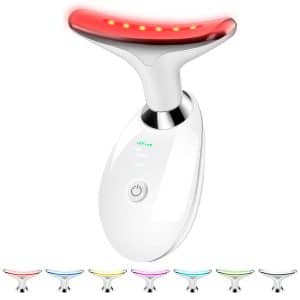 JURP Face Neck Beauty Device 7 Color Led Face Neck MassagerMultifunctional Facial Skin Care Tool Ideal for Home Skin Care