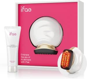 Microcurrent Facial Device Face Lift iFae 3 in 1 Light Therapy for Face Portable Face Lift Device for 90 Seconds Lifting Tightening Skin Rejuvenation Anti Aging Wrinkle Skin Salon at Home White