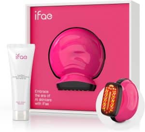 Microcurrent Facial Device Face Lift iFae 3 in 1 Light Therapy for Face Portable Face Lift Device for 90 Seconds Lifting Tightening Skin Rejuvenation Anti Aging Wrinkle Skin Salon at Home Pink