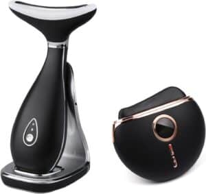 Lily Neck Face Massager Face Sculpting Tool Skin Rejuvenation Device with Thermal and Eclipse Gua Sha Device Bian Stone Gua Sha Facial Tool with Heat and Vibration