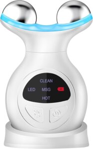 Microcurrent Facial Device 7 Colors for Fading Fine Lines on Neck and Tightening Skin Facial Wrinkle Removal Device Smart Photon Micro Current Device White