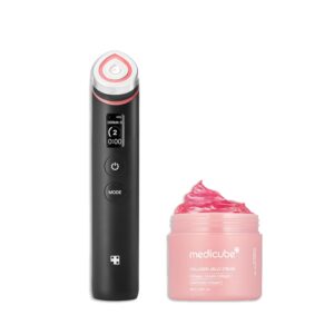 medicube Booster Glow Duo for Poreless Radiance Age R Booster Pro Black and Collagen Jelly Cream 50ml