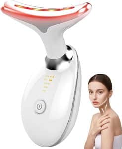 Neck Face Massager 7 Color LED Multifunctional Facial Massager White Face Sculpting Tool
