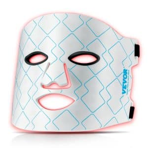 VEVOR Red Light Therapy Mask 7 Colors LED Face Mask Light Therapy with 850nm Near infrared Red Light Therapy for Face Portable Facial Skin Care Device for Skin Health Anti Aging Wrinkle Reduction