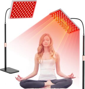 Red Light Therapy for Body and Face Infrared Light Therapy Lamp 660nm Red Light and 850nm NIR LED Panel Light with Adjustable Stand Infrared Redlight Therapy Device for Full Body Skin at Home