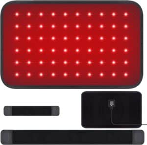 Red Light Therapy for Face Body with Dual Straps Wearable Infrared Light Therapy Pad 660nm 850nm LED Infrared Red Light Therapy Device Waist Legs Hand Arm