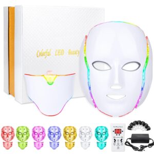 LED Face Msk model FM 01 7 Color LED Msk Light Therpy Skin Care Msk for Face and Neck