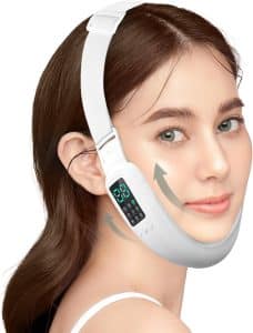 V Face Electric Double Chin Device with 8 Modes 15 Gear Adjustable Intensities Intelligent V Face Machine for Contouring Double Chin H092
