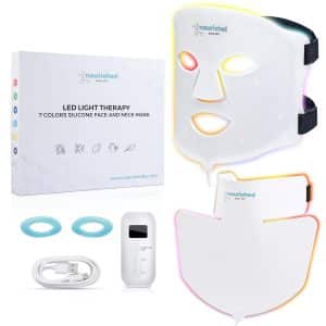 LED Light Therapy Face Neck Mask Facial Skin Care Device 7 Colors Red Blue Rejuvenation Anti aging Product for Wrinkles