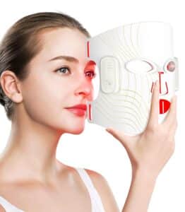 Red Light Therapy for Face Wireless Led Face Mask with Near Infrared Red Light NIR 5 Modes Facial Skin Care 380 850nm Multi wavelength Rechargeable Beauty Device for Women Men