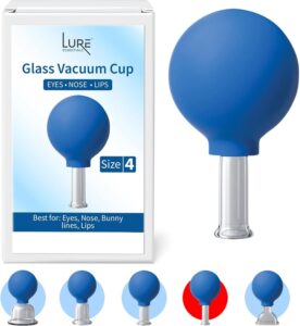 Lure Essentials Glass Facial Suction Cup Size 4 Medium Cup for Eyes Nose Lips