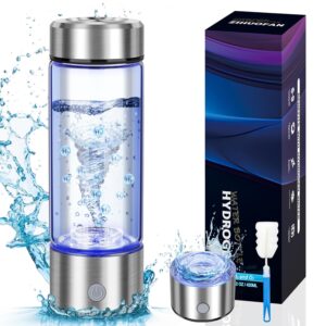 2025 New Hydrogen Water Bottles Portable Hydrogenated Water Bottle with SPE PEM Technology 420ml Hydrogen Water Bottle Generator Rechargeable Ionizer Machine for Home Office Travel